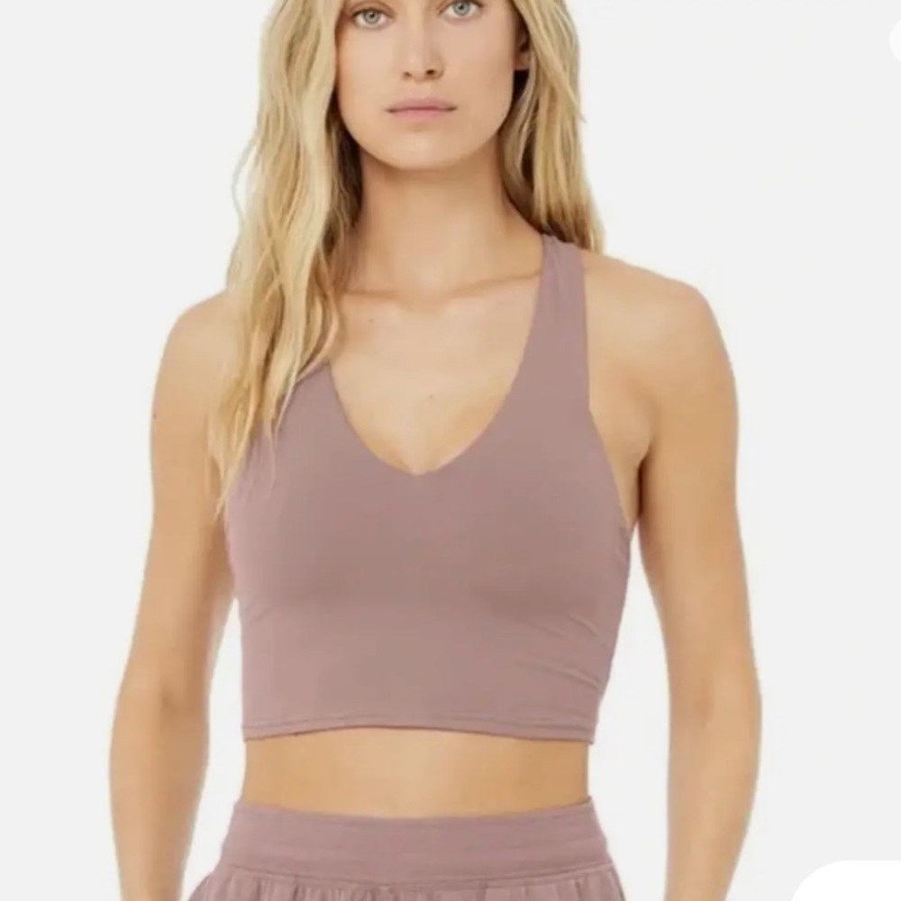 Alo Yoga NWOT Airbrush Real Bra Tank Top in Woodrose